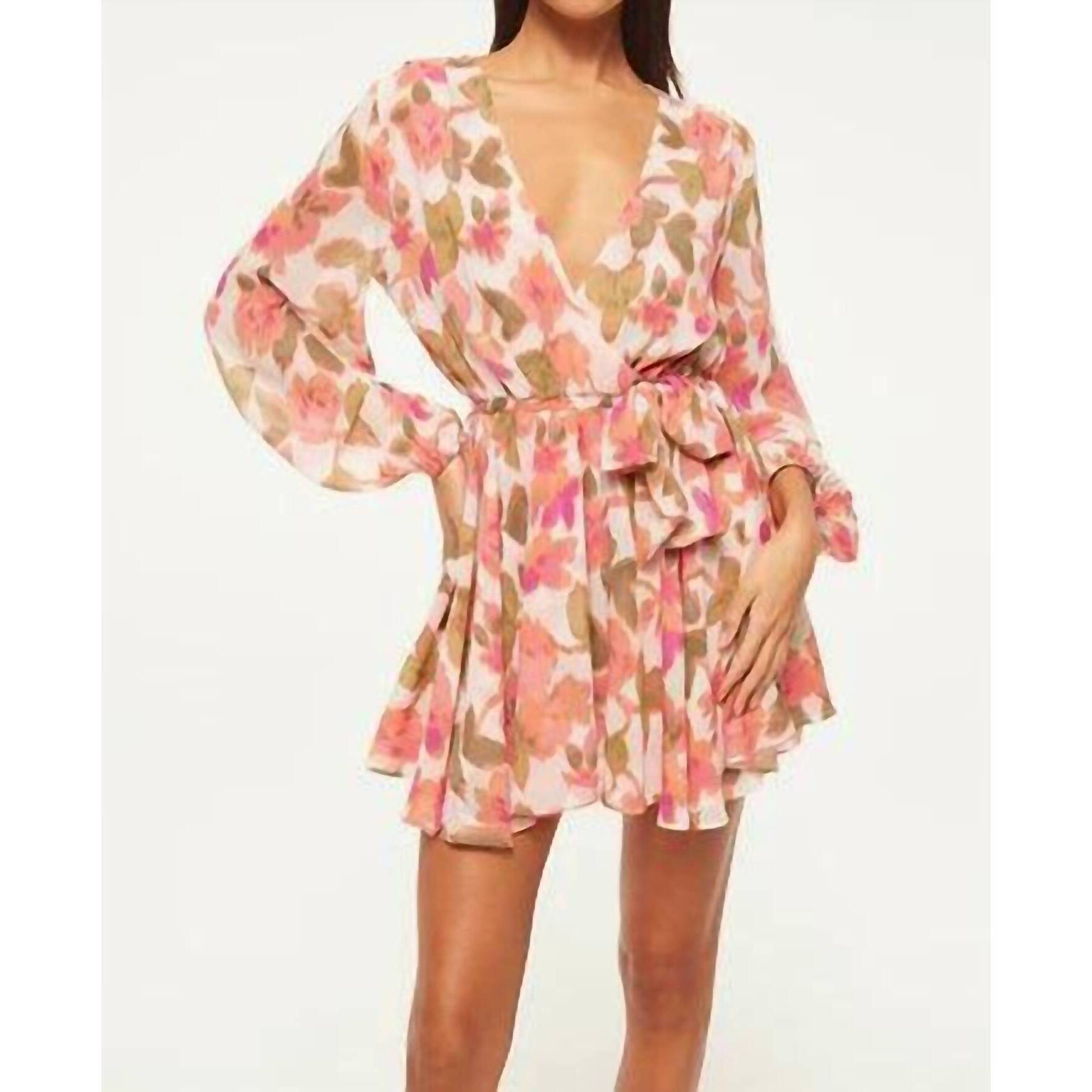 New Misa Los Angeles Caria Mini Dress In Sonoran Flora